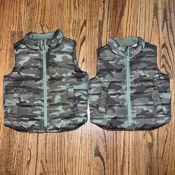 Gap Toddle Puffer Vest, Green Camouflage (EUC) - Picture 1 of 3